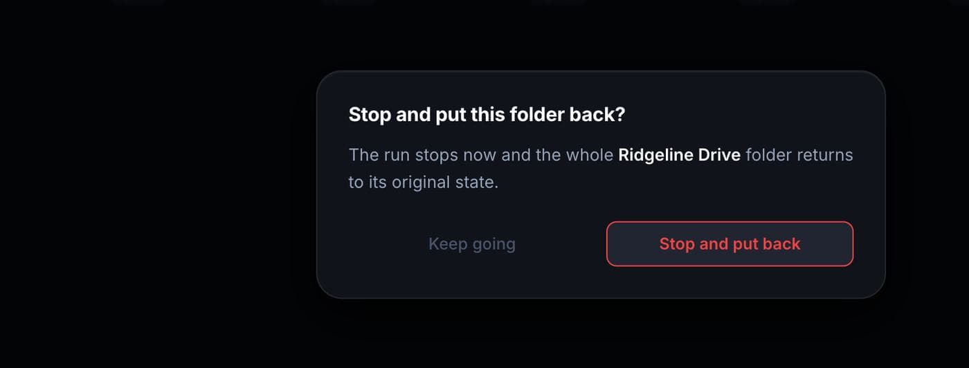 Put this folder back?